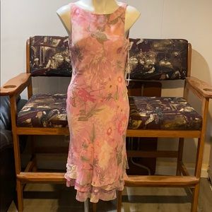 Lauren Ralph Lauren dress 100% silk soft pink 10